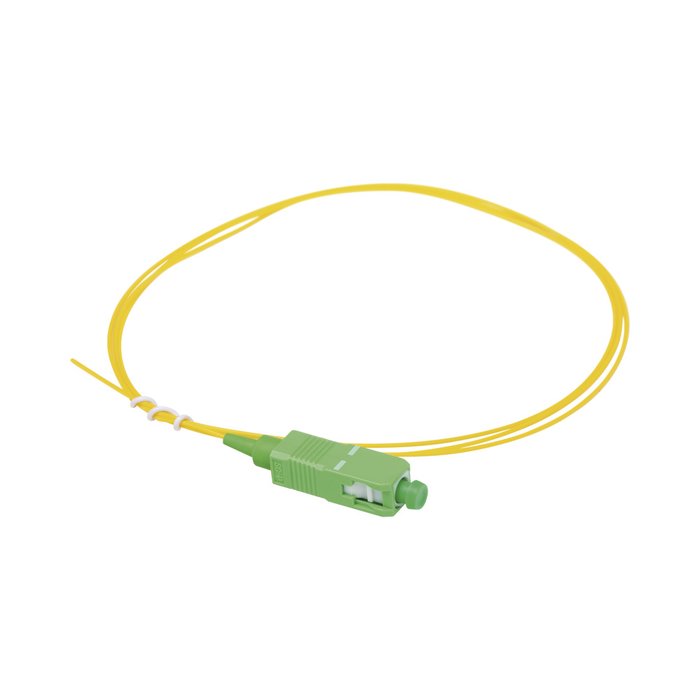 Pigtail de Fibra Óptica Monomodo SC/APC, simplex de 1 metro