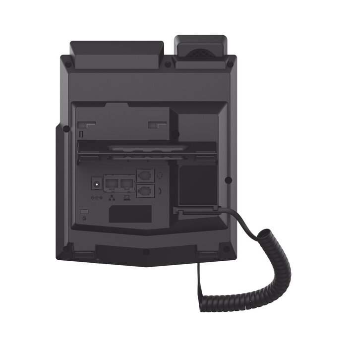 Teléfono IP empresarial para 2 lineas SIP con pantalla LCD, Códec Opus, conferencia de 3 vías, PoE.