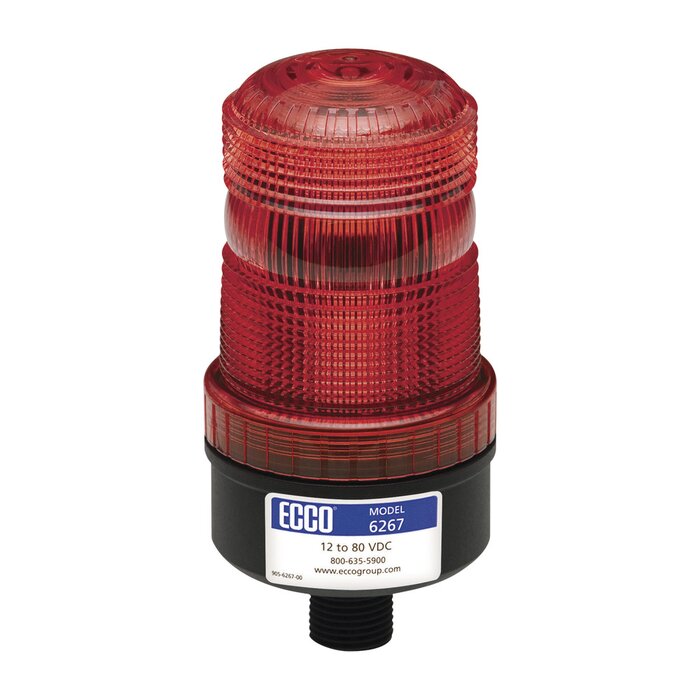 Mini baliza de LED color rojo montaje permanente SAE Clase III