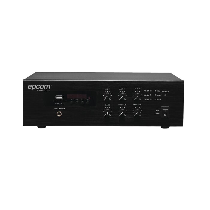 Mini Amplificador Mezclador de 120W RMS, MP3 Tuner y Bluetooth