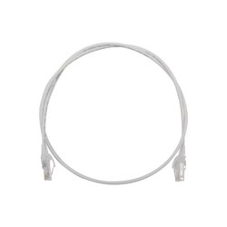 Patch Cord MC6 Modular Cat6 UTP, CM/LS0H, 3ft, Color Blanco, Diámetro Reducido (28AWG)