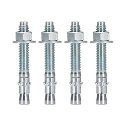 Kit de Anclaje a Piso, Para Rack de 2 o 4 Postes, Fabricado en Acero, 4 Piezas