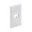 Placa de Pared Vertical Clásica, Salida Para 2 Puertos Mini-Com, Color Blanco Mate