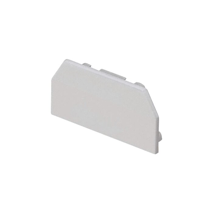 Tapa Final, para uso con canaleta T45, Material PVC Rígido, Color Blanco Mate
