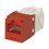 Conector Jack RJ45 Estilo TG, Mini-Com, Categoría 6, de 8 posiciones y 8 cables, Color Rojo