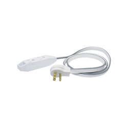 Extension electrica plana 127VCA l-n-t 1M 3 tomas 13A max