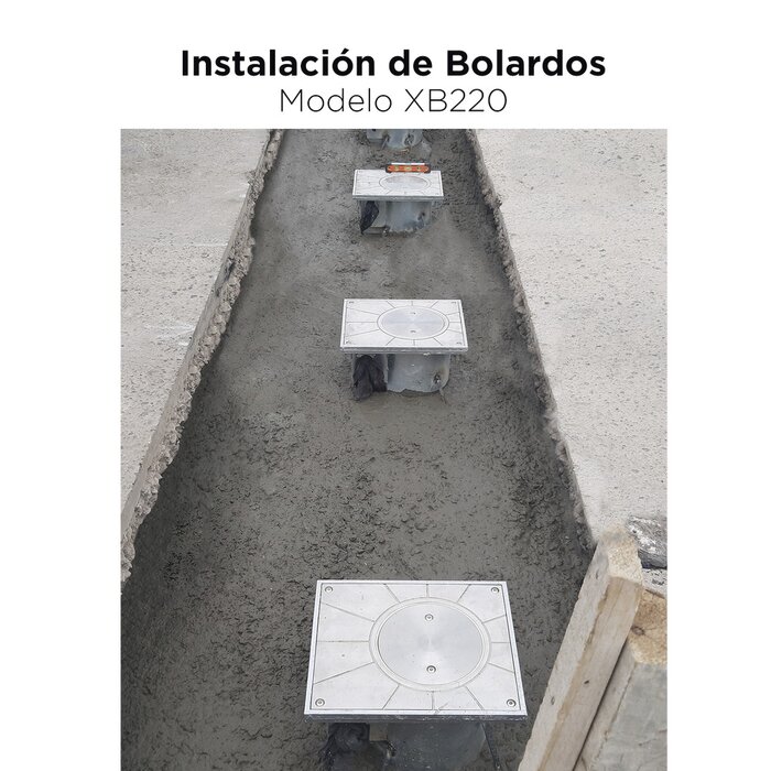 Pilona o Bolardo Neumático / 100% Acero Inoxidable / Alta Velocidad / 275MM Diámetro / Acabado de Lujo