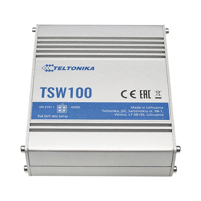 Switch Industrial No-Administrable 5 puertos Gigabit, PoE en 4 puertos 802.3af/at (120W)