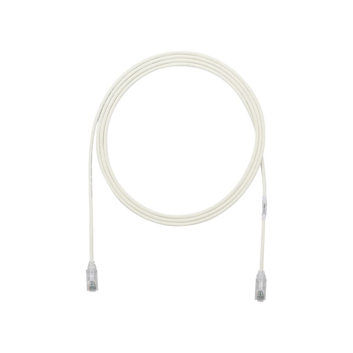 Cable de Parcheo TX6, UTP Cat6, Diámetro Reducido (28AWG), Color Blanco Mate, 5ft