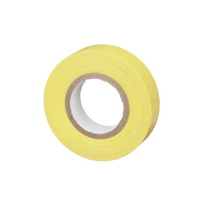 Cinta Eléctrica para Aislar, de PVC, Uso General, Grosor de 0.18mm (7 mil), Ancho de 19mm, y 20.12m de Largo, Color Amarillo