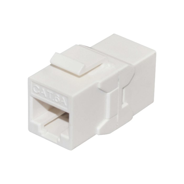 Módulo Jack Keystone Cat6A con terminación en ángulo 180 º Color Blanco
