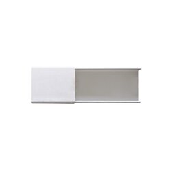 Canaleta blanca sin división, de PVC auto extinguible, 48 x 16 x tramo 2.5m (6101-01260