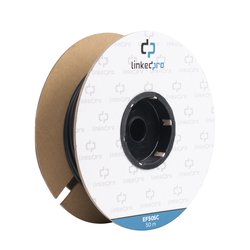 Carrete de Fibra Óptica Monomodo con conectores SC-SC Duplex, Reforzada con Kevlar, de 50 metros