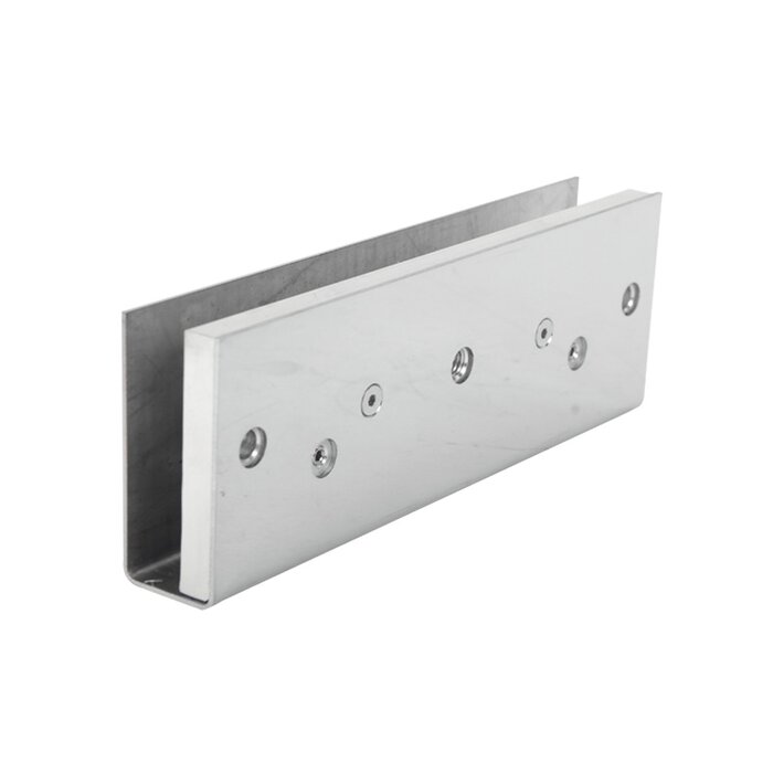 Montaje"U" para Puertas de Vidrio/ 1/2" de Grosor/Uso en chapa magnética de 600 y 1200 lbs/ Ajuste por Opresores