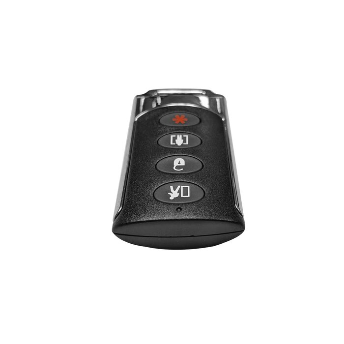 LLavero remoto de 4 Botones de uso rudo ideal para Armado total/parcial/desarmado/pánico. Duracion de Batería hasta 5 años.