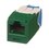 Conector Jack RJ45 Estilo TG, Mini-Com, Categoría 6A, de 8 posiciones y 8 cables, Color Verde