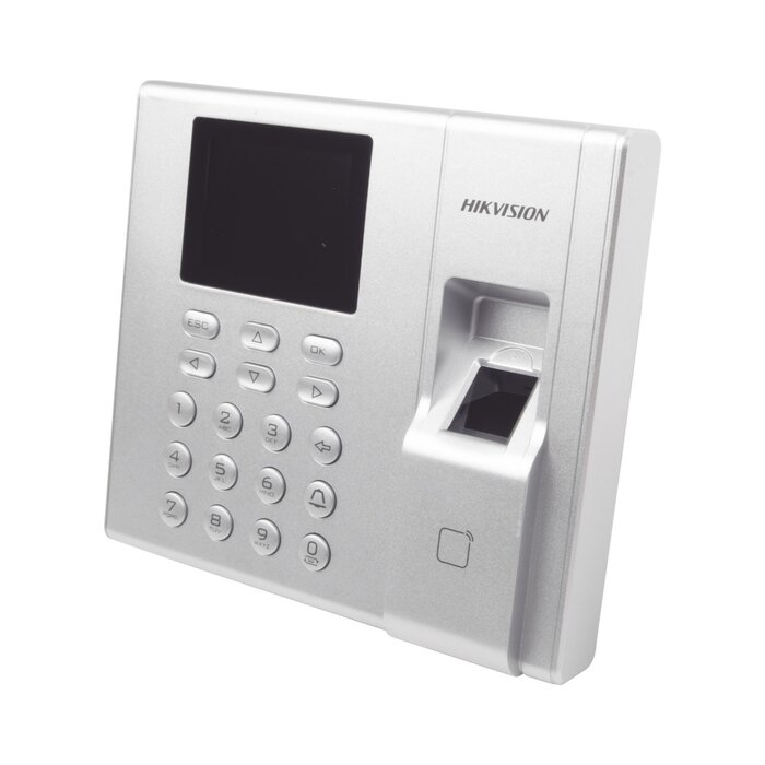 Terminal de Control de Acceso y Asistencia compatible con APP Hik-Connect (P2P) / Lectura de Huella y de Tarjetas EM / Soporta hasta 1000 Huellas / Relevador para Chapa / Software iVMS4200