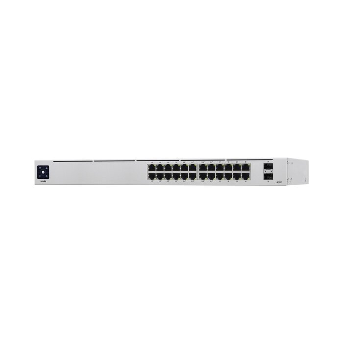 UniFi Switch USW-24-POE Gen2, Capa 2 de 24 puertos (16 puertos PoE 802.3af/at + 8 puertos Gigabit) + 2 puertos 1G SFP, 95W, pantalla informativa