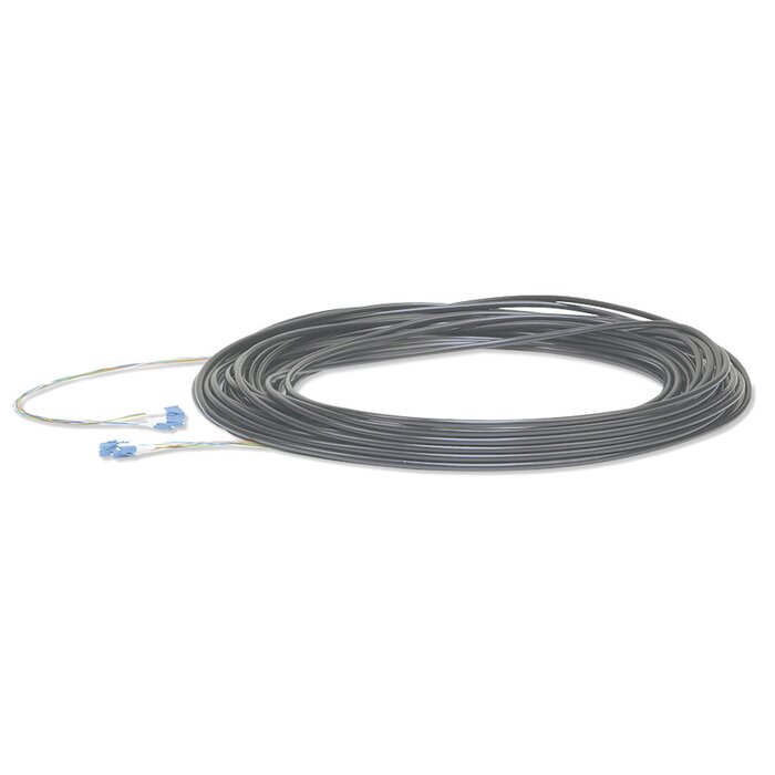 FiberCable de 60 m (200ft) Monomodo (SM) con conectores LC, ideal para equipos EdgeRouter, EdgeSwitch y EdgePoint.