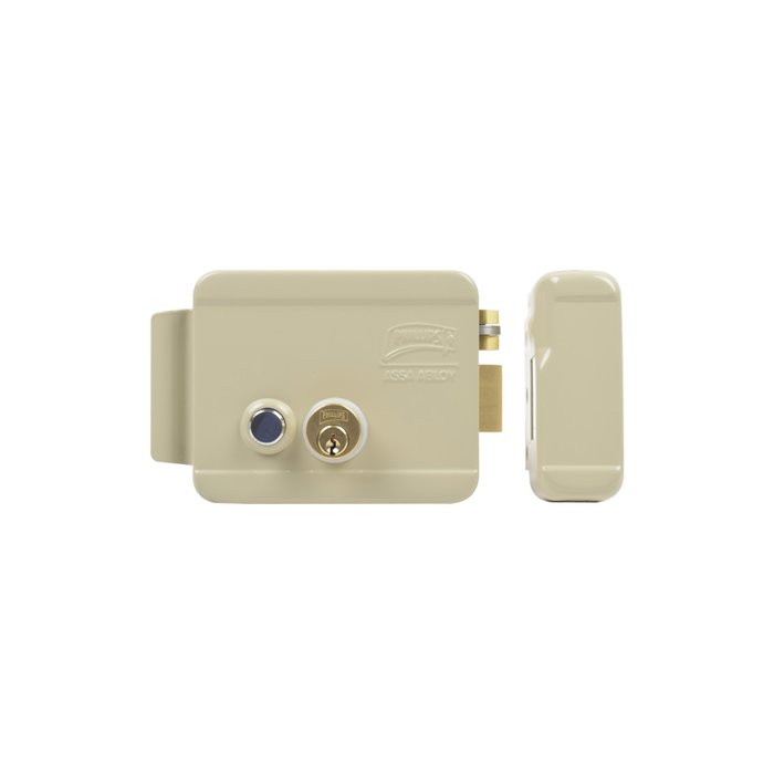 Cerradura Eléctrica / Incluye Llave / Derecha/ Con Botón integrado /Exterior
