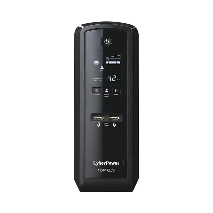 UPS de 1500 VA/900 W, Topología Línea Interactiva, Entrada 120 Vca NEMA 5-15P, Onda Senoidal Pura, Tipo Torre, Con 10 Tomas NEMA 5-15R