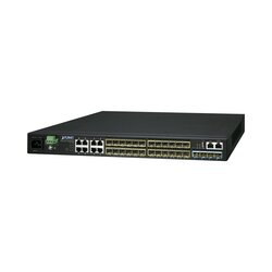 Switch Administrable L3 16-Puertos 100/1000X SFP, 8-Puertos Gigabit TP/SFP, 4-Puertos 10G SFP+ Stackable