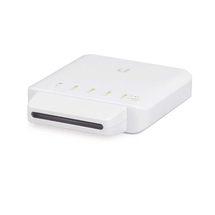 Switch UniFi FLEX para exterior IP55 de 5 puertos (1 x PoE de entrada 802.3af/at/bt y 4 PoE salida 802.3af)