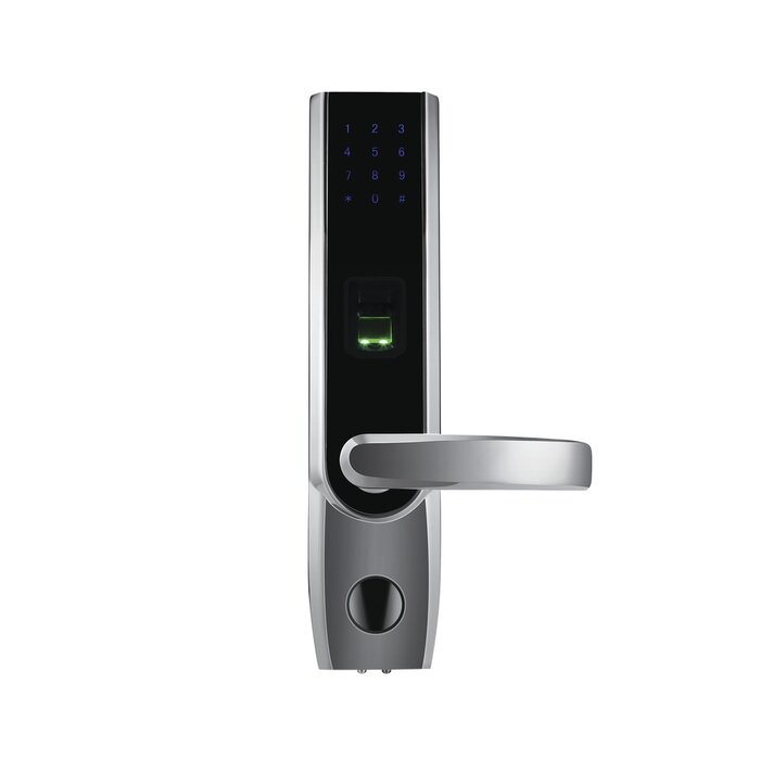 Cerradura autónoma derecha bluetooth de huella digital, tarjeta de proximidad y contraseña