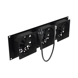 Kit de 3 Ventilador 110 Vca (12 x 12 cm) para rack con clavija 5-15P