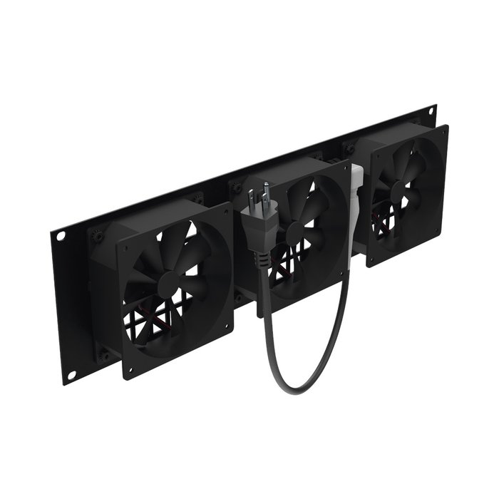 Kit de 3 Ventilador 110 Vca (12 x 12 cm) para rack con clavija 5-15P