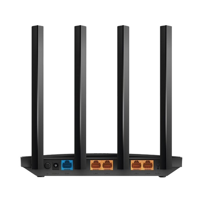 Router inalámbrico AC Wave 2 1900 doble banda 1 puerto WAN 10/100/1000 Mbps y 4 puertos LAN 10/100/1000 Mbps, MIMO 3X3, Beamforming