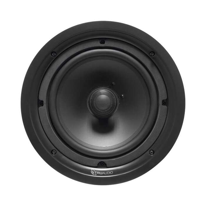 Phantom Series Altavoz de techo de 2 vías, woofer de polietileno inyectado de 8in, tweeter giratorio 1in, 5-120 watts, 8 Ohms