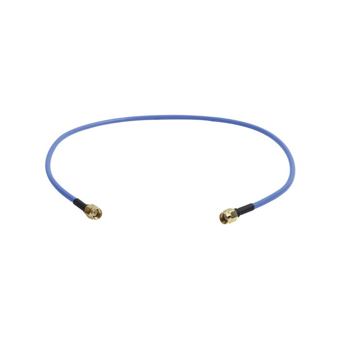Jumper MikroTik (Flex-guide) de 50 cm, Núcleo de Cobre-Plateado, Conectores SMA-Macho Inversos, Hasta 6 GHz.
