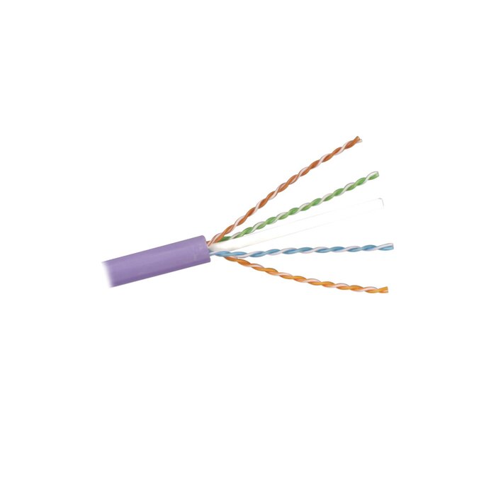 Bobina de Cable U/UTP de 4 pares, Z-MAX, Cat6A, Soporte de Aplicaciones 10GBase-T, LS0H, Color Violeta, 305m