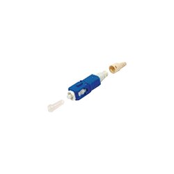 Conector de Fibra Óptica pre-pulido LightBow SC/UPC Simplex, Monomodo OS1/OS2, re-terminable, Color Azul