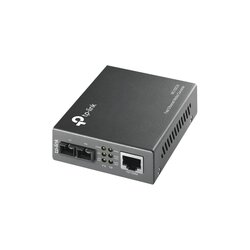 Convertidor Multimedia Multi-modo, 1 puerto RJ45 10/100 Mbps, conector de fibra SC, hasta 2 KM