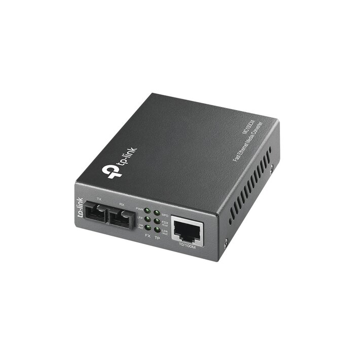 Convertidor Multimedia Multi-modo, 1 puerto RJ45 10/100 Mbps, conector de fibra SC, hasta 2 KM