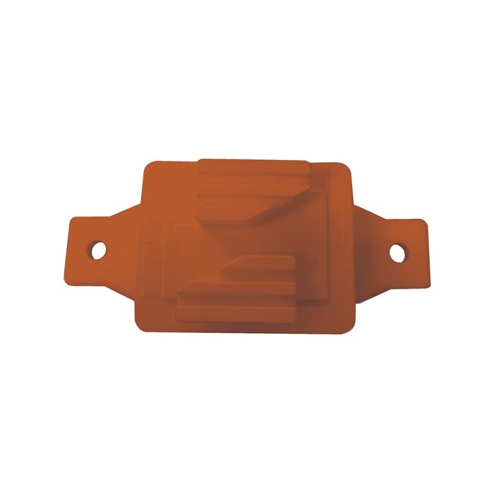 Aislador de Paso color Naranja reforzado para cercos eléctricos, resistente al clima extremoso