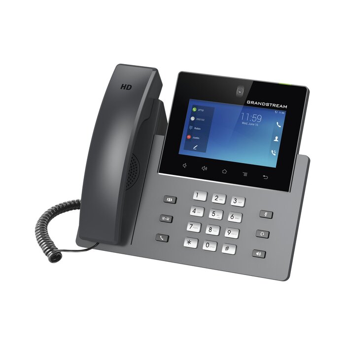 Videoteléfono IP pantalla táctil con android de 16 líneas, doble puerto Gigabit, PoE/PoE+