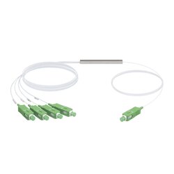 UFiber Splitter (Divisor Óptico) PLC 1 x 4, con conectores SC/APC