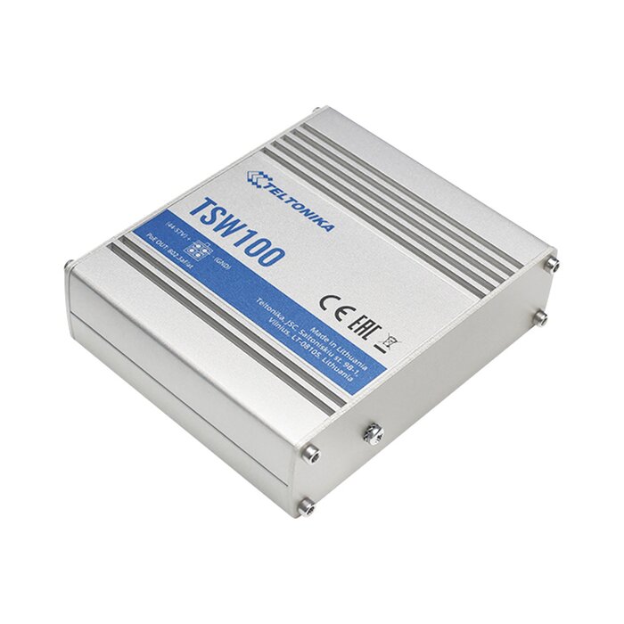 Switch Industrial No-Administrable 5 puertos Gigabit, PoE en 4 puertos 802.3af/at (120W)