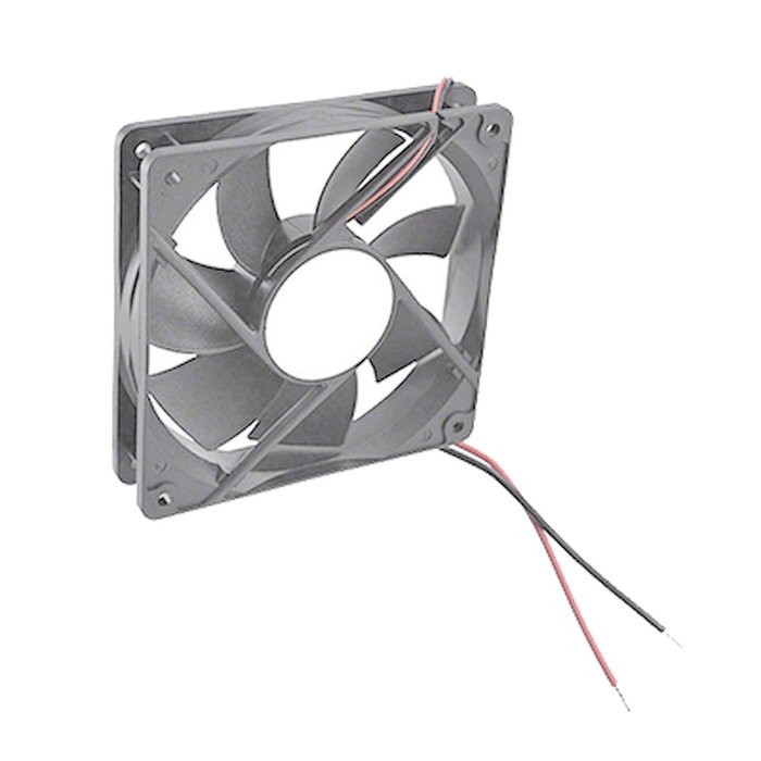 Ventilador Anticondensante Axial Cuadrado, 12Vcd, 120x120x25 mm, 75.0 CFM, 1.9 W, 161 mA, 2200 RPM.