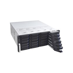 NVR 12 Megapixel (4K) / 256 canales IP / 24 Bahías de Disco Duro / 4 Puertos de Red / Soporta RAID con Hot Swap / NVR