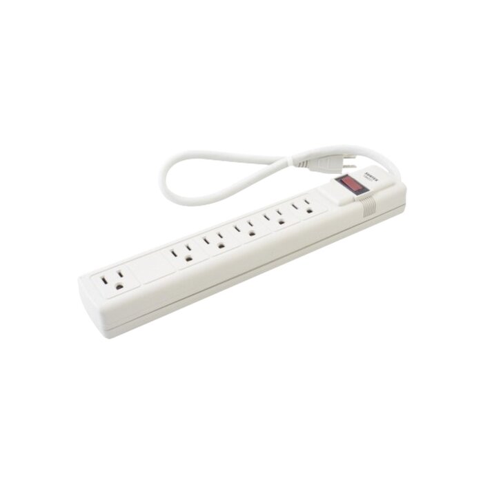 Multicontacto con Supresor de Picos 450 Joules, Voltaje de Entrada: 127 Vca NEMA 5-15P, Con 6 Salidas NEMA 5-15R.