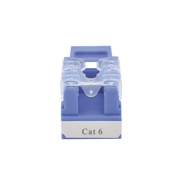 Módulo Jack 110 Cat6, Keystone para faceplate - Color Azul
