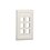 Placa de Pared Vertical, Salida Para 6 Puertos Keystone, Con Espacios Para Etiquetas, Color Marfil