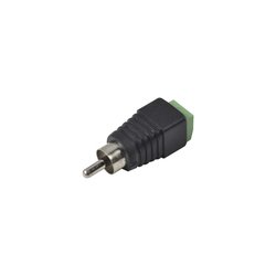 Adaptador RCA macho para video o audio con terminal atornillable