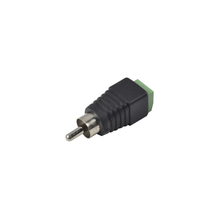 Adaptador RCA macho para video o audio con terminal atornillable