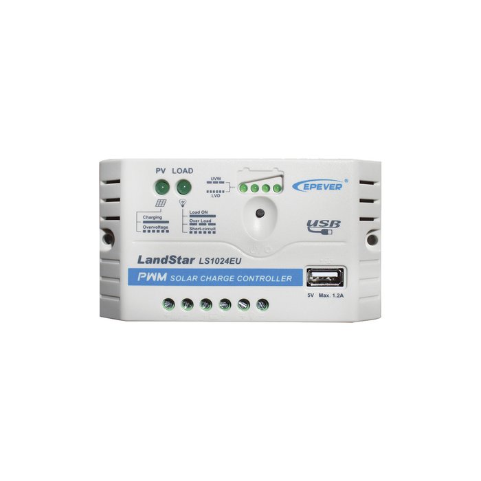 Controlador Solar PWM 12/24 V 10 A, salida USB