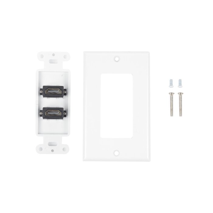 Placa de pared de 2 puertos HDMI hembra a hembra